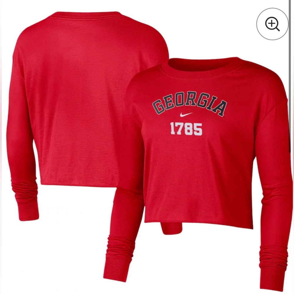 NWOT Georgia Bulldogs Nike Women's Est. Cropped Long Sleeve T-Shirt - Small
